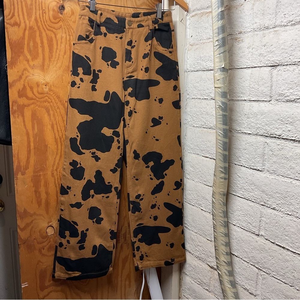 Pretty Garbage Brown & Black Wide Leg Jeans - Picture 6 of 6